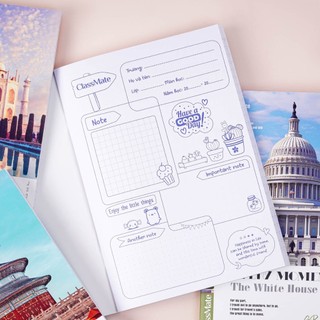 Tập Học Sinh Miền Nam B5 CLASSMATE Vở 4 Ly Ngang 70gsm Bìa Travel Giấy Mịn 200 Trang Vở Cho Bé Cấp 1 NB5-20-0308S