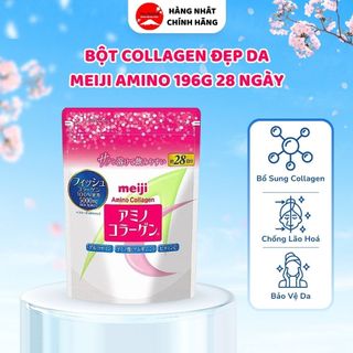 Bột collagen đẹp da Meiji Amino Collagen của Nhật 196g