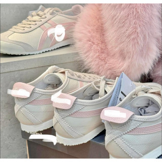 Giày thể thao búp bê mùa hè đế bệt Onit_suka màu hồng trắng dễ thương , sneaker thời trang cao cấp cổ thấp êm nhẹ