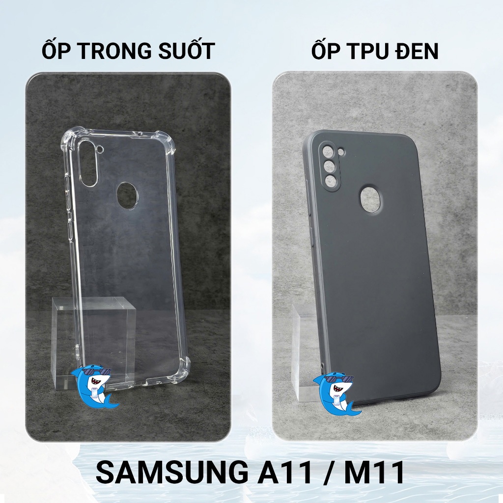 Ốp lưng Samsung A11, M11 bảo vệ cam điện thoại toàn diện viền cạnh vuông nhựa dẻo tpu BIBI