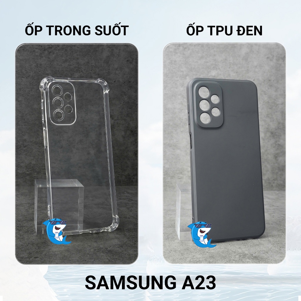 Ốp lưng Samsung A13, A23 bảo vệ cam điện thoại toàn diện cạnh vuông nhựa dẻo tpu bibi