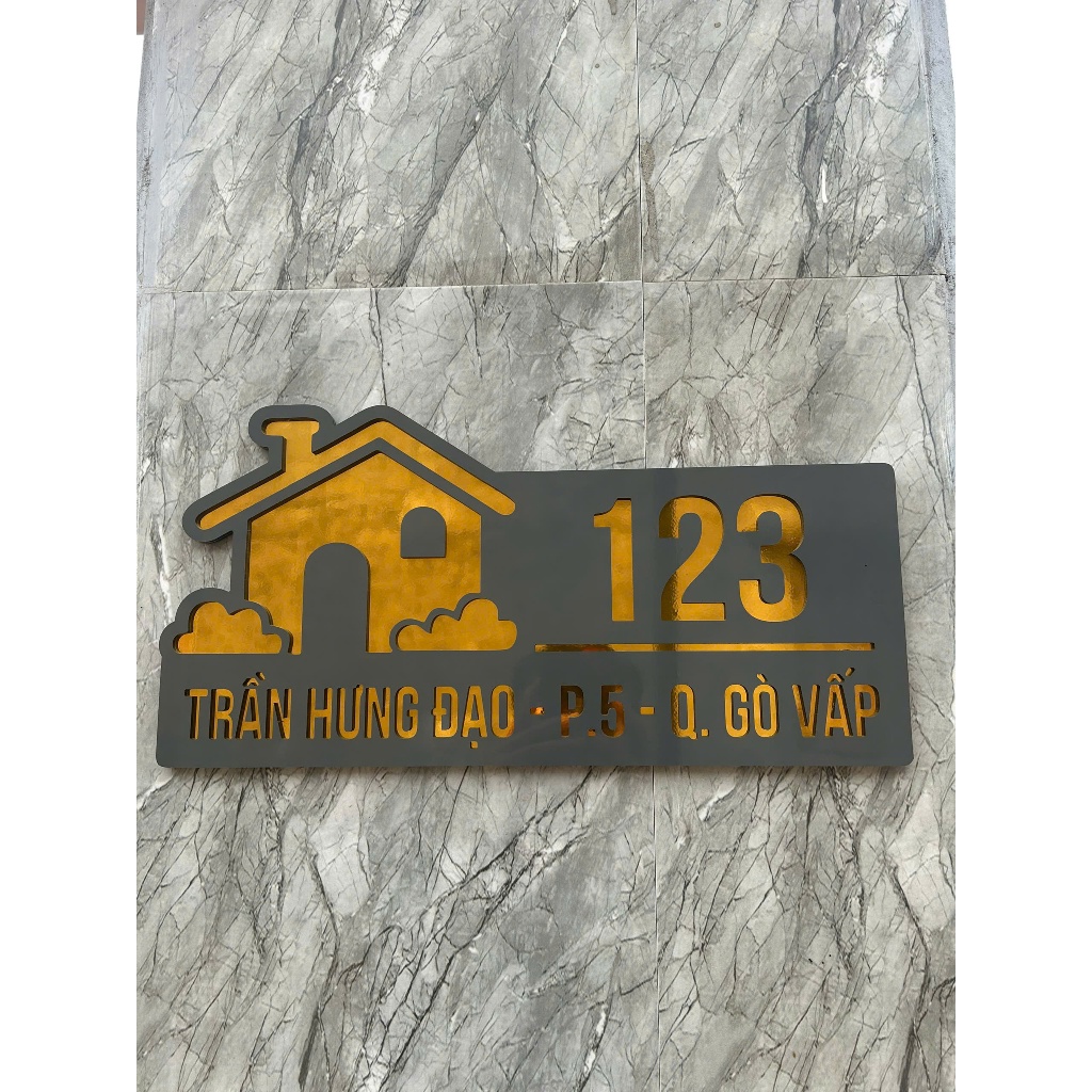 BẢNG SỐ NHÀ NGHỆ THUẬT - DECOR HIỆN ĐẠI SANG TRỌNG