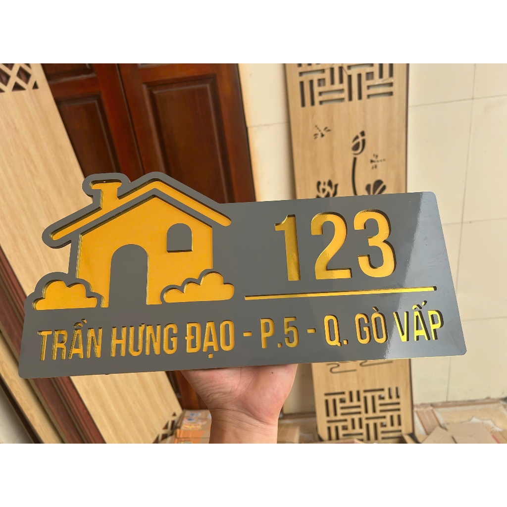 BẢNG SỐ NHÀ NGHỆ THUẬT - DECOR HIỆN ĐẠI SANG TRỌNG