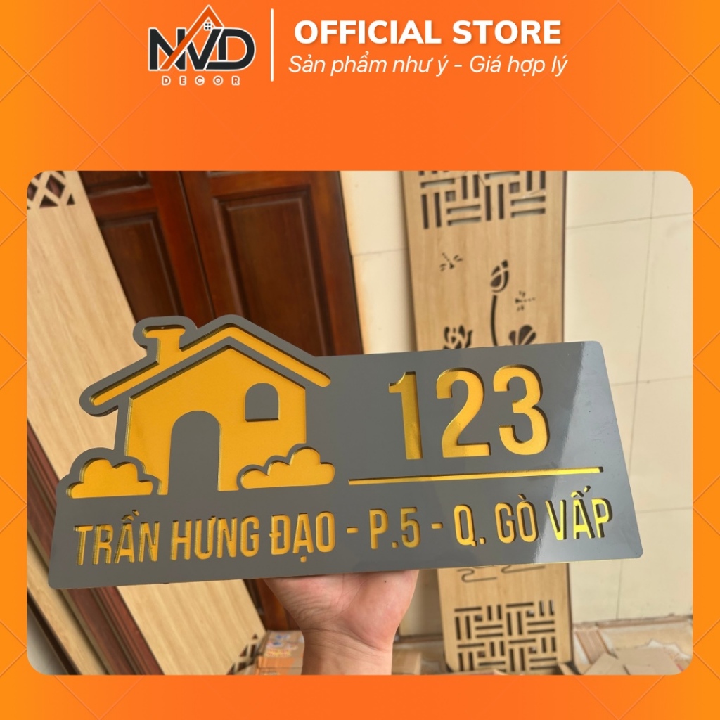 BẢNG SỐ NHÀ NGHỆ THUẬT - DECOR HIỆN ĐẠI SANG TRỌNG