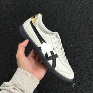 Giày thể thao bigsize nam nữ mùa hè cổ thấp Onit_suka sd màu trắng đen viền vàng cao cấp êm nhẹ , sneaker thời trang