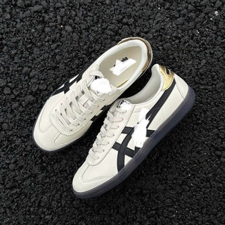 Giày thể thao bigsize nam nữ mùa hè cổ thấp Onit_suka sd màu trắng đen viền vàng cao cấp êm nhẹ , sneaker thời trang