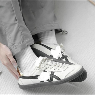 Giày thể thao bigsize nam nữ mùa hè cổ thấp Onit_suka sd màu trắng đen viền vàng cao cấp êm nhẹ , sneaker thời trang