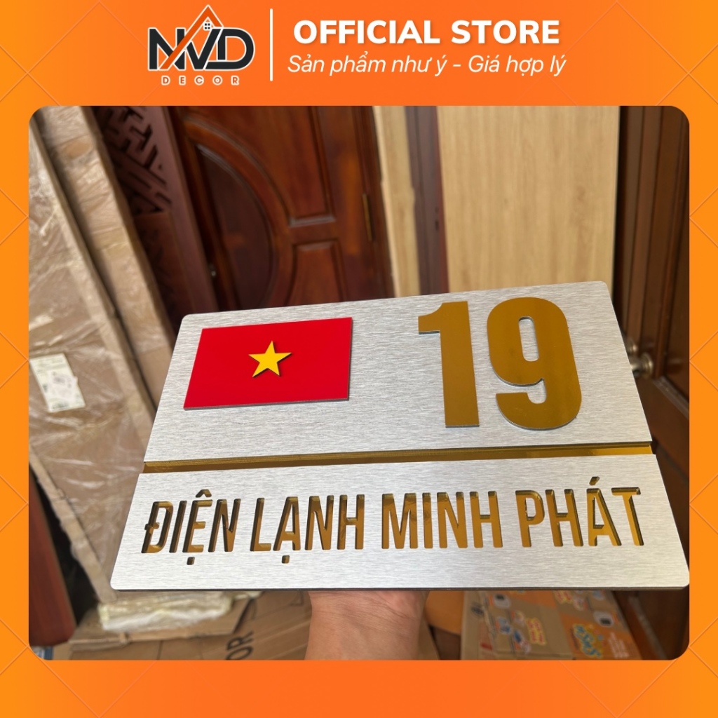 BẢNG SỐ NHÀ ALU XƯỚC CAO CẤP – GẮN TỔ QUỐC ĐẸP NỔI BẬT