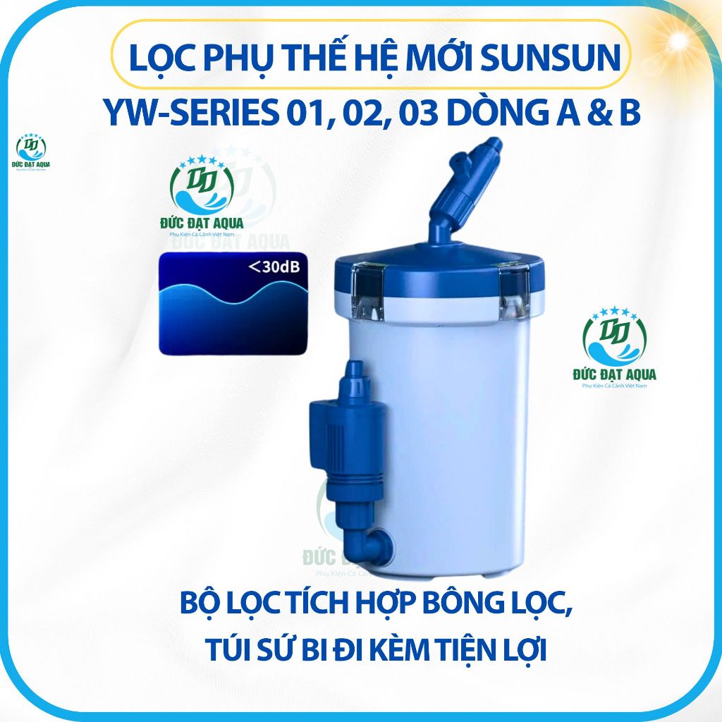 LỌC PHỤ Thế Hệ Mới Sunsun YW-Series 01, 02, 03 dòng A và B Cho Hồ Cá Thuỷ Sinh 7