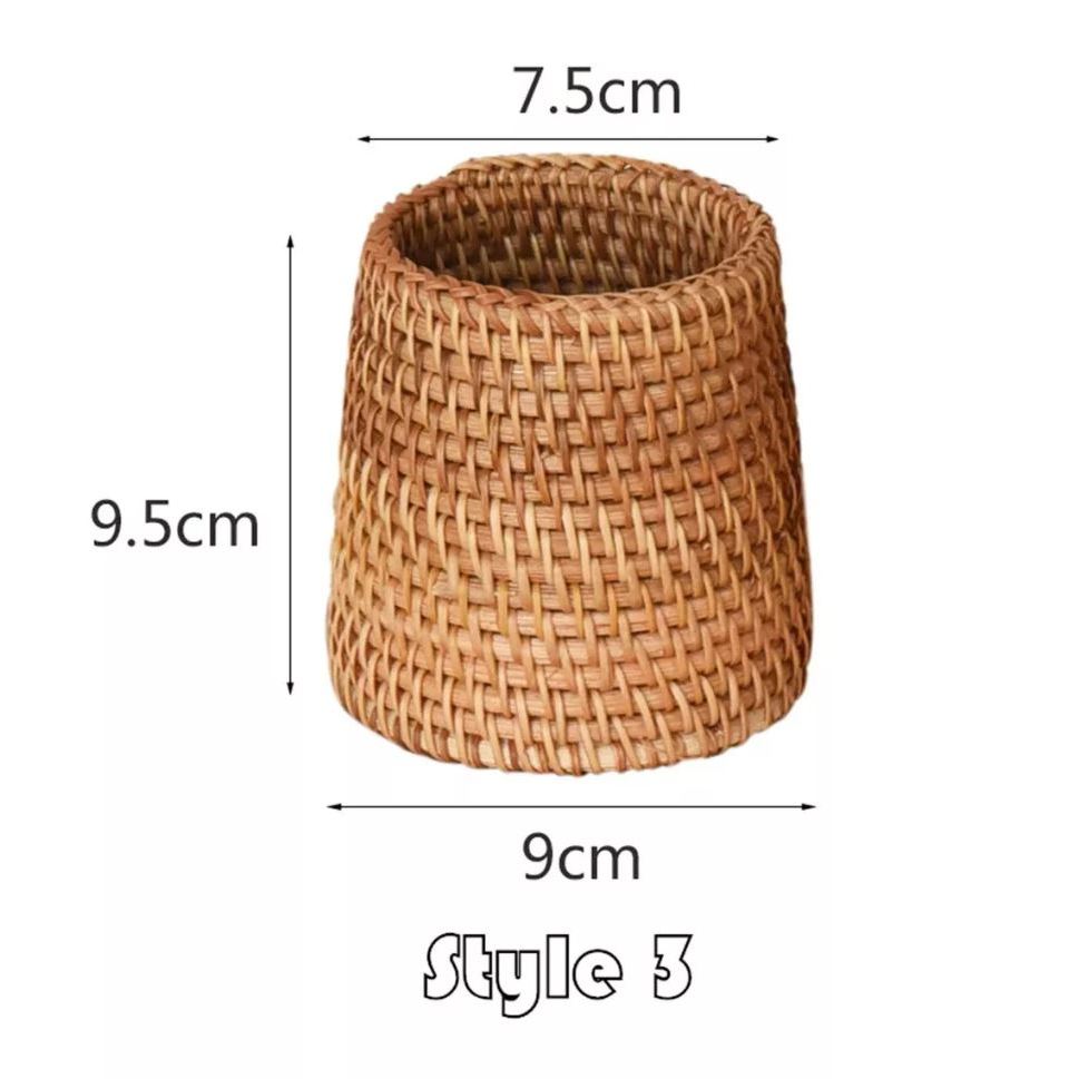 Cốc mây tre đan decor, phong cách vintage, Mây tre đan Mộc An