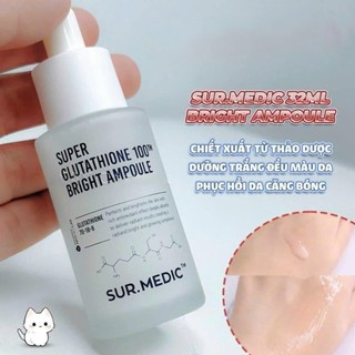 Tinh chất, Kem dưỡng sáng mờ thâm Sur.Medic Neogenlab Super Glutathione 100 Bright Ampoule 32ml