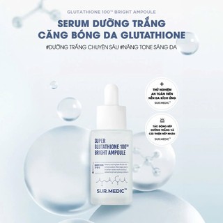 Tinh chất, Kem dưỡng sáng mờ thâm Sur.Medic Neogenlab Super Glutathione 100 Bright Ampoule 32ml