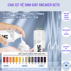 Chai xịt vệ sinh giày Sneaker Geto, Xịt vệ sinh giày xịt làm sạch giày dạng bọt xịt khử mùi hôi giày