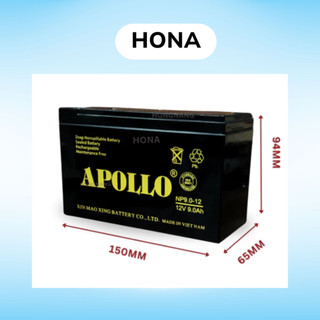 Ảnh 2 – Thiết bị an toàn điện APOLLO 12V 9Ah AP9-12 Chính Hãng | Dùng Cho UPS, Cửa Cuốn, Camera, Năng Lượng Mặt Trời