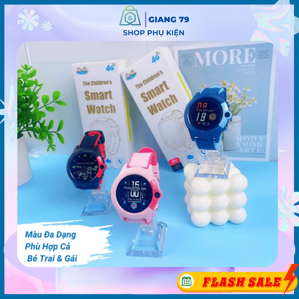 Đồng hồ thông minh trẻ em D36/ Y63, Gọi Video HD, Định Vị, Wifi, Kháng nước,Tiếng Việt