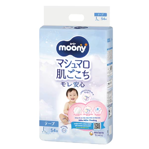 Tã dán cao cấp Moony thân thiện với làn da bé size NB90/S70/M56/L54