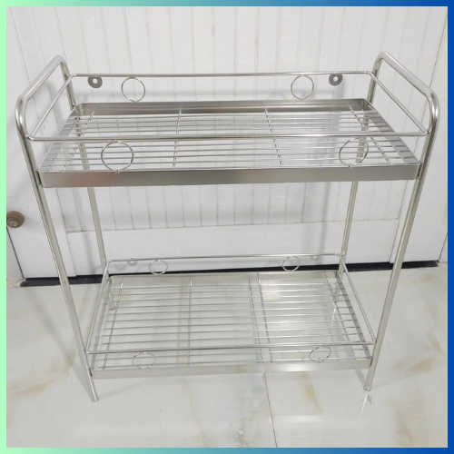 Kệ gia vị Inox 2 tầng để đồ nhà tắm kích thước 30cm / 40cm / 50cm ...