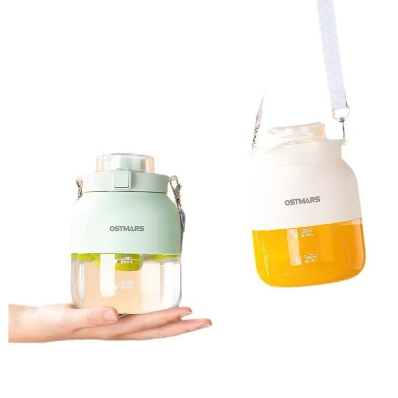 Máy Xay Sinh Tố Ostmars Cầm Tay Tích Điện, Máy Xay Mini Cầm Tay 10 Lưỡi Dao Dung Tích 500ml