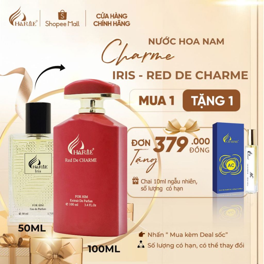 Ảnh Nước Hoa Nam CHARME IRIS 50ML NEW VER - RED DE CHARME 1