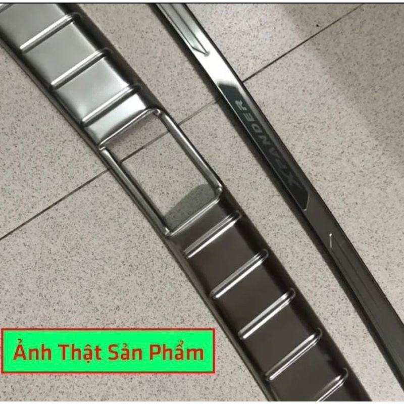 Ốp chống trầy cốp trong và ngoài xe Mitsubishi Xpander 2018-2025 Inox hàng cao cấp
