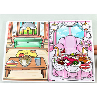 Đồ chơi Ngôi nhà tiểu thư sành điệu và cô bé Lọ lem - 4 Búp bê giấy Gacha