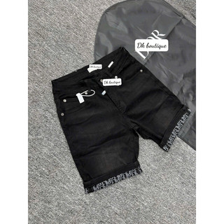 quần short jean nam màu đen trơn hoạ tiết điểm nhấn túi sau đẹp,vải dày mềm,phon dáng chuẩn siêu cấp quảng châu