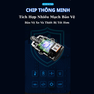 Tẩu Sạc Nhanh Ô Tô Mini VERSION 10 USB QC3.0 + PD 30W, Tẩu Âm Nhỏ Gọn Tiện Lợi