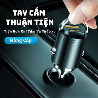 Tẩu Sạc Nhanh Ô Tô Mini VERSION 10 USB QC3.0 + PD 30W, Tẩu Âm Nhỏ Gọn Tiện Lợi