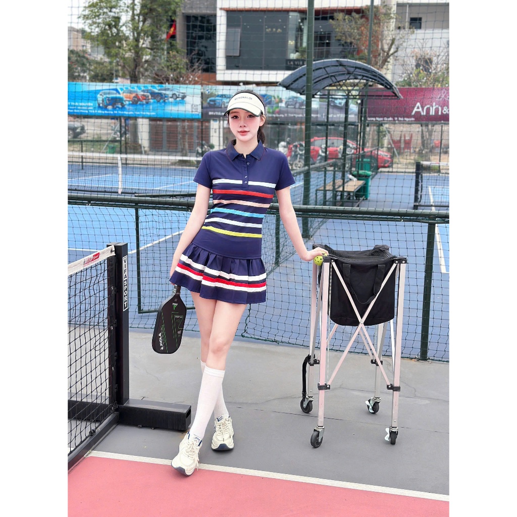 [NEW Pickleball] Bộ thể thao nữ, Bộ váy áo QC chơi Pick Golf Tennis Cầu Lồng- Hàng QC cao cấp