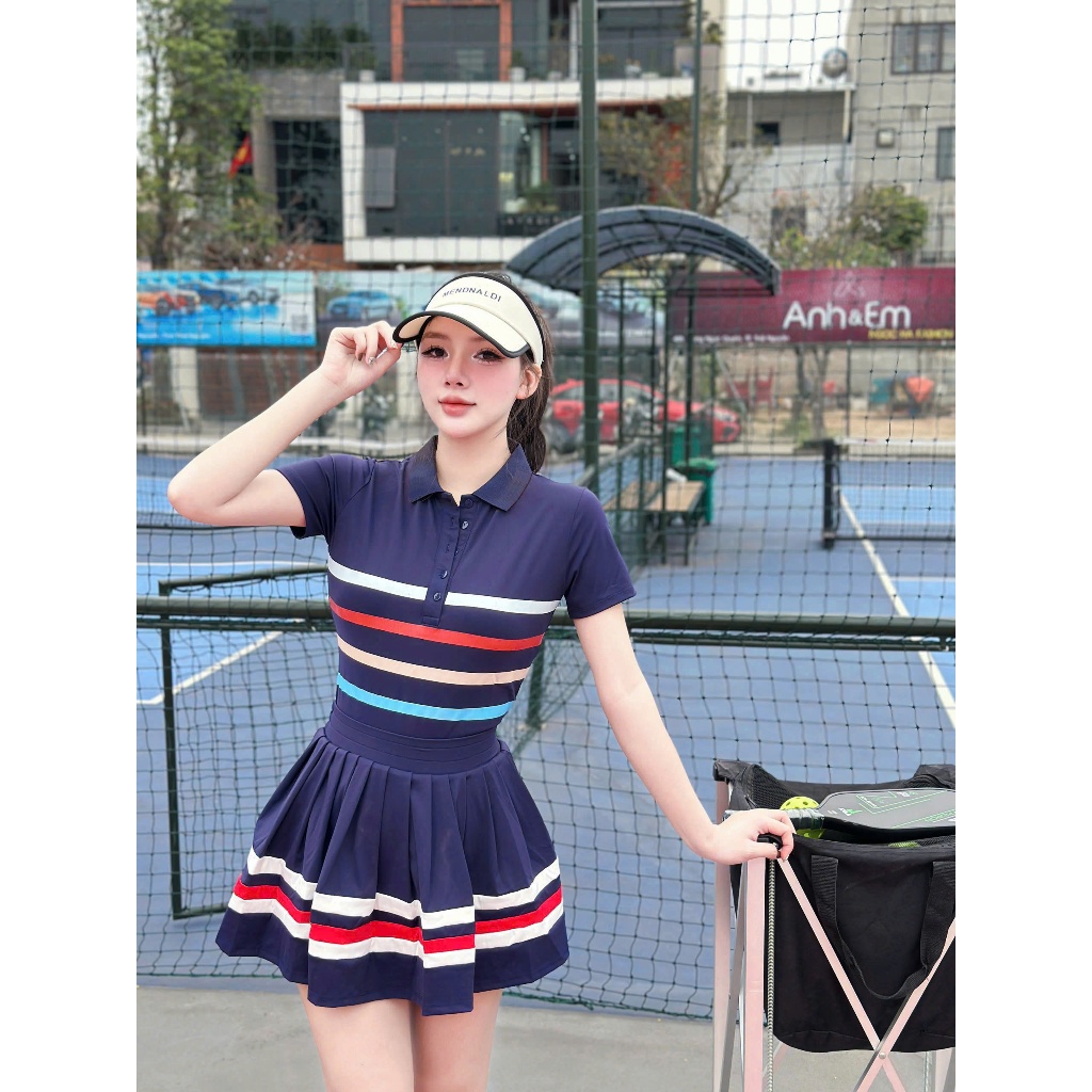[NEW Pickleball] Bộ thể thao nữ, Bộ váy áo QC chơi Pick Golf Tennis Cầu Lồng- Hàng QC cao cấp