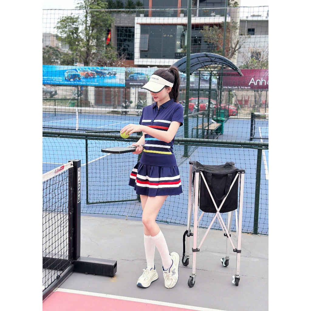 [NEW Pickleball] Bộ thể thao nữ, Bộ váy áo QC chơi Pick Golf Tennis Cầu Lồng- Hàng QC cao cấp