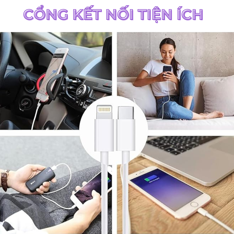 Dây cáp sạc nhanh TKN 20W dài 1m , Cam kết sạc nhanh bảo hành 12 tháng