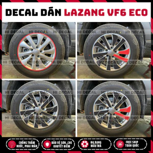 Tem dán mâm VF6, Decal lazang VF6 trang trí tạo điểm nhấn