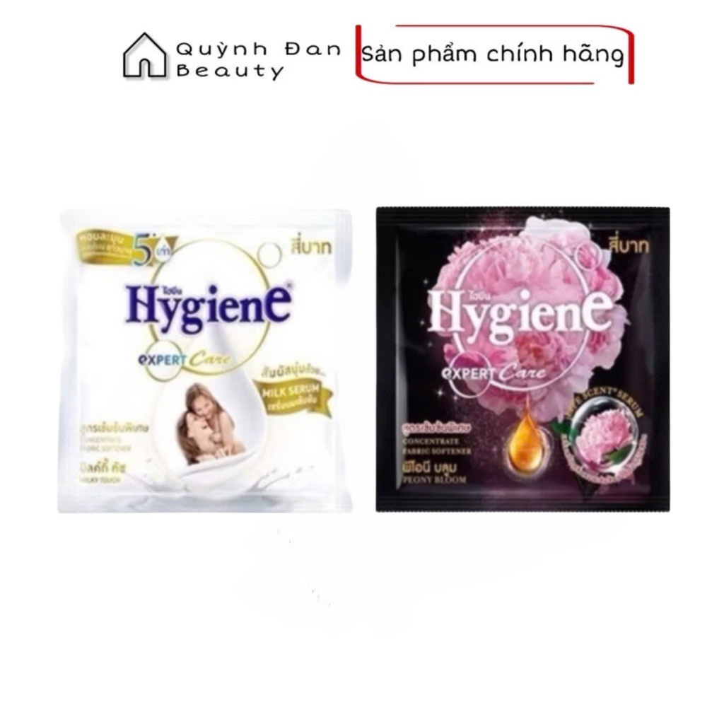 Nước Xả Vải Đậm Đặc Hygiene Thái Lan gói 20ml siêu thơm sử dụng tiết kiệm - dây 12 gói