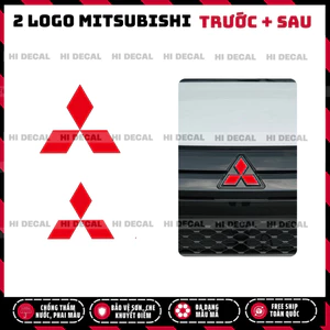 Tem dán logo Mitsubishi đầy đủ dòng xe Xpander, Xforce, Oulander, Attrage, Pajero, tem phản quang
