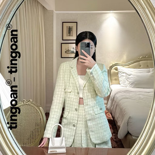 ÁO KHOÁC TWEED BLAZER CHERRY CHAMPAGNE TI NGOAN (NEWTAG)