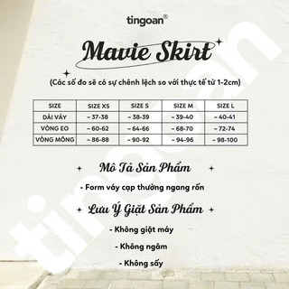 CHÂN VÁY XẾP LY NƠ EO MAVIE SKIRT TI NGOAN (NEWTAG)