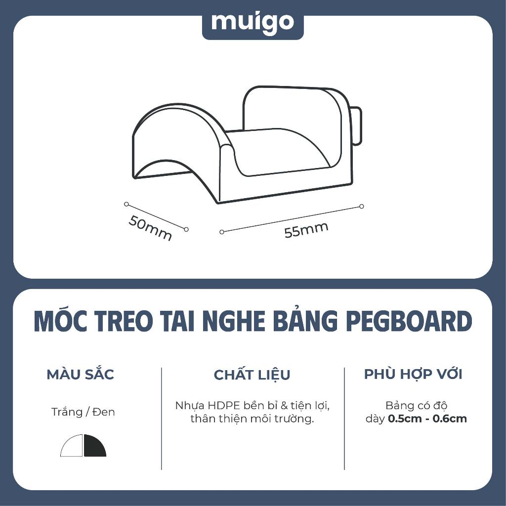 Giá treo tai nghe, tay cầm chơi game cho bảng Pegboard Lỗ Dọc | Phụ Kiện Pegboard Đa Năng