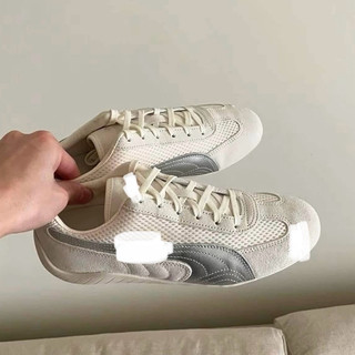 Giày thể thao bigsize nam nữ cổ thấp mùa hè hottrend 2025 Pm màu trắng kem cao cấp đế thấp , sneaker thời trang big size