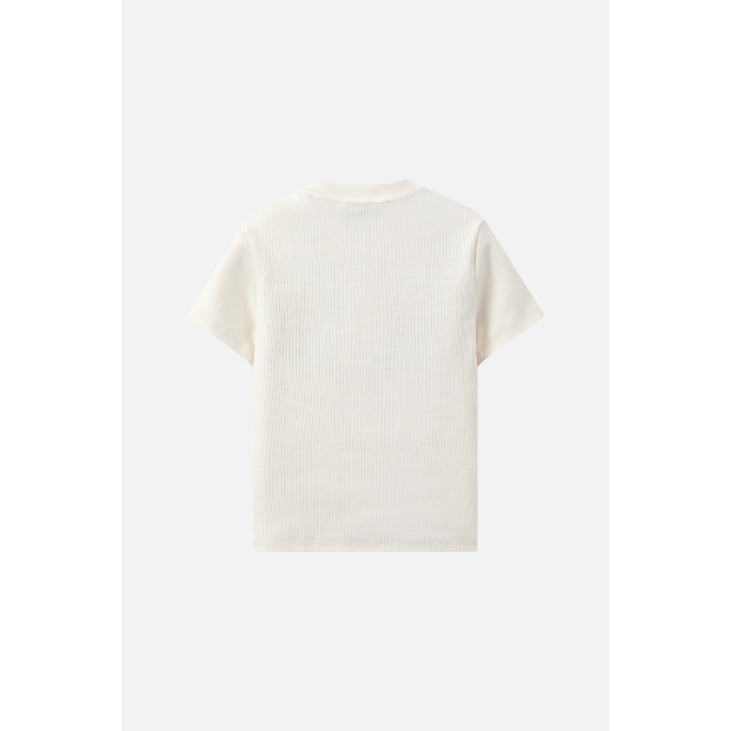 Áo Thun BOO Babytee Crop Fitted Dáng Ôm Chất Thun Tăm Thêu Logo ESS