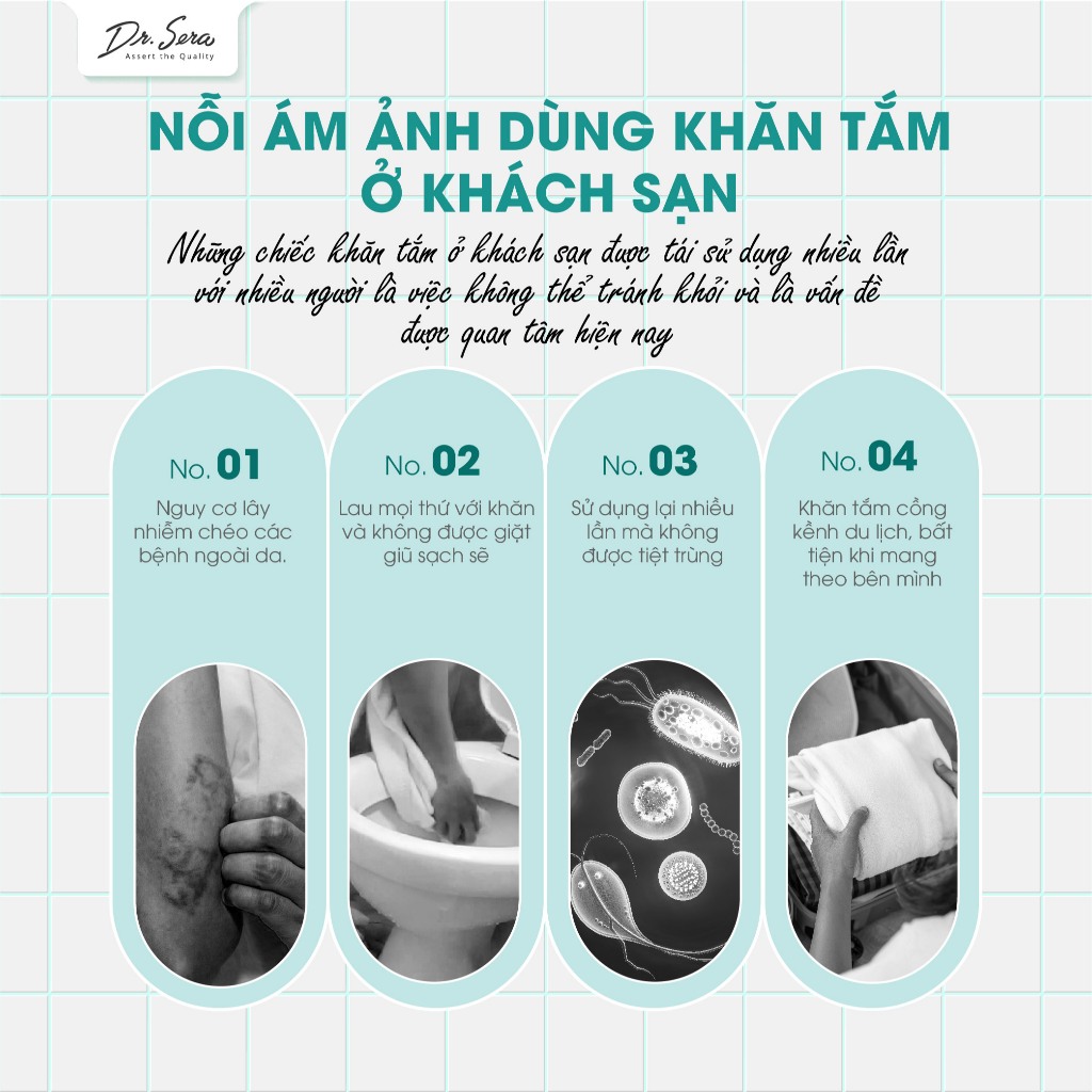 Khăn tắm nén cotton tiệt trùng UV mềm mịn an toàn với mọi làn da DR.SERA COMPRESSED TOWEL
