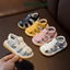 Dép sandal trẻ em tập đi màu trơn có còi chip cho bé trai bé gái 0-2 tuổi ShinHome