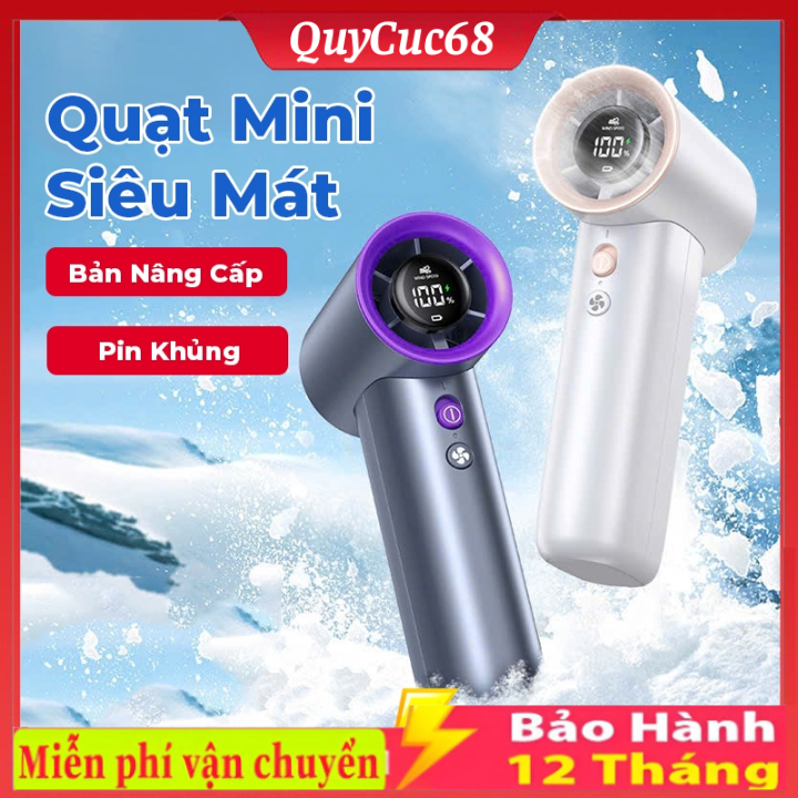 Quạt mini cầm tay M2 / M1 5000mAh di động có thể sạc gió mạnh 100 tốc độ turbo phản lực màn hình hiển thị pin...