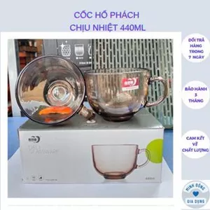 Cốc hổ phách thủy tinh 440ml to ( SỈ GIÁ ĐẸP ), Ly thủy tinh màu hổ phách 440ml to chịu nhiết rất tốt