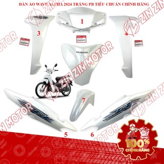 Dàn Áo Wave Alpha 110 2024 Trắng Phiên Bản Tiêu Chuẩn Chính Hãng - ZZM