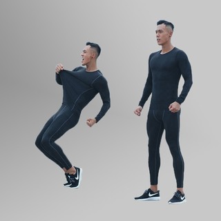Set Quần Áo Giữ Nhiệt Nam, Bộ Đồ Thể Thao Legging Nam Co Dãn 4 Chiều, Thấm Hút Mồ Hôi Thoải Mái Vận Động