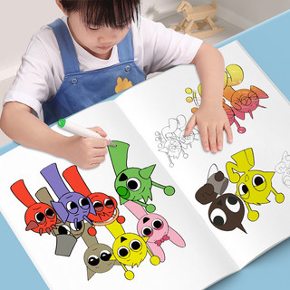 Vở Tập Tô Màu Sprunki Cho Bé Với 6 Chủ Đề Tranh Vẽ Vui Nhộn, Thú Vị, Học Liệu Montessori Giáo Dục Cho Trẻ Từ 1-4 Tuổi