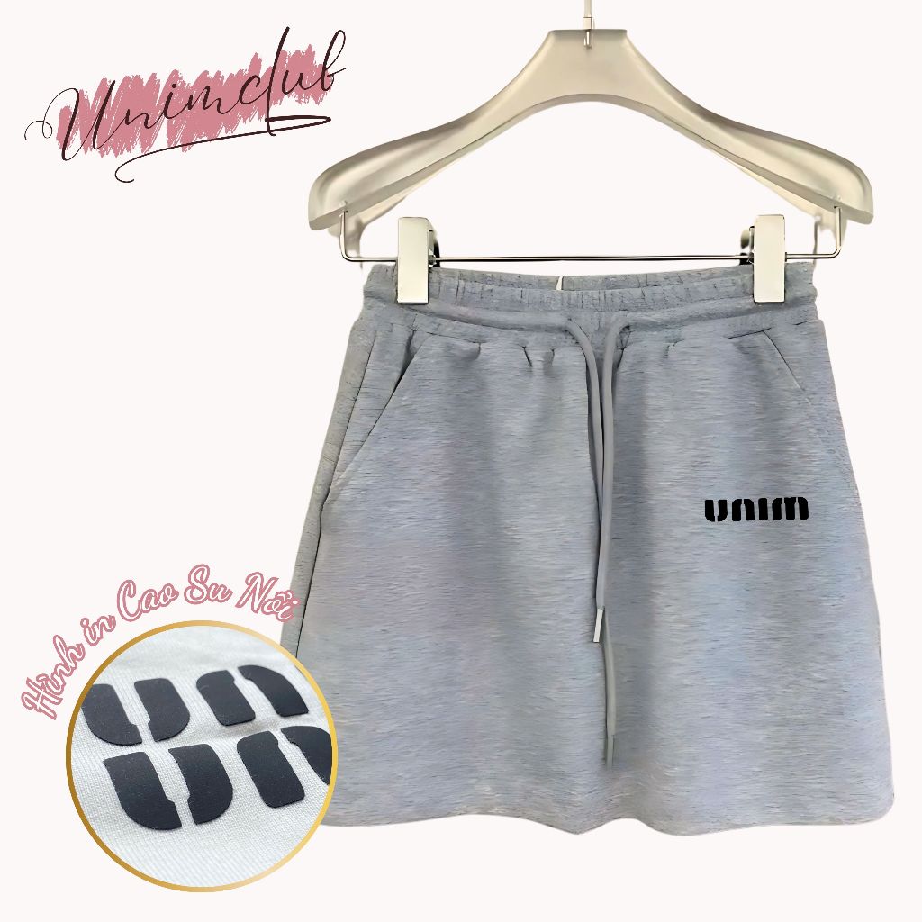 Chân Váy Ngắn Dáng Chữ A Váy Thể Thao Unim Store Cotton 2 Da Cao Cấp Lưng Chun Dây Rút Túi Chéo Có Lót Quần Bảo Hộ