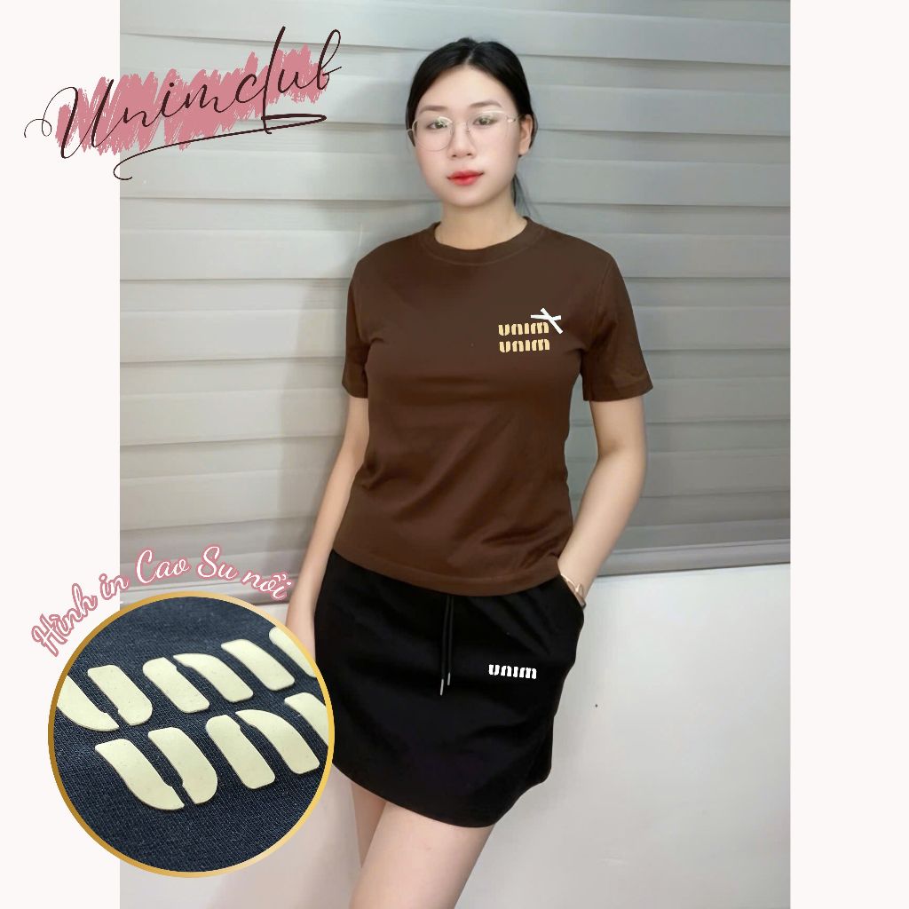 Chân Váy Ngắn Dáng Chữ A Váy Thể Thao Unim Store Cotton 2 Da Cao Cấp Lưng Chun Dây Rút Túi Chéo Có Lót Quần Bảo Hộ