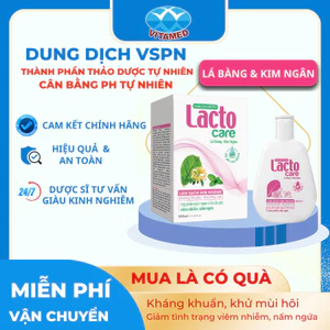 Dung Dịch Vệ Sinh Lacto Care - Chiết Xuất Từ Lá Bàng Và Kim Ngân Giúp Làm Sạch Nhẹ Nhàng, Kháng Khuẩn, Khủ Mùi Chai 100M